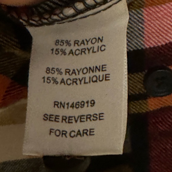 CASA CABANA WOMEN'S WENDY PLAID BUTTON DOWN SHIRT medium - Picture 4 of 5